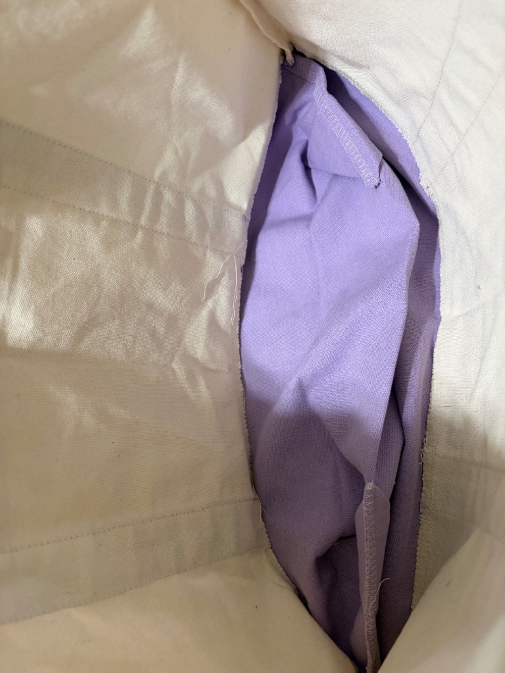 Trader Joe's Large Lavender Canvas Tote Bag - Picture 9 of 11